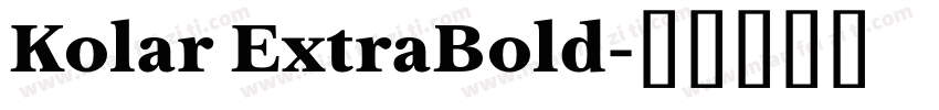 Kolar ExtraBold字体转换